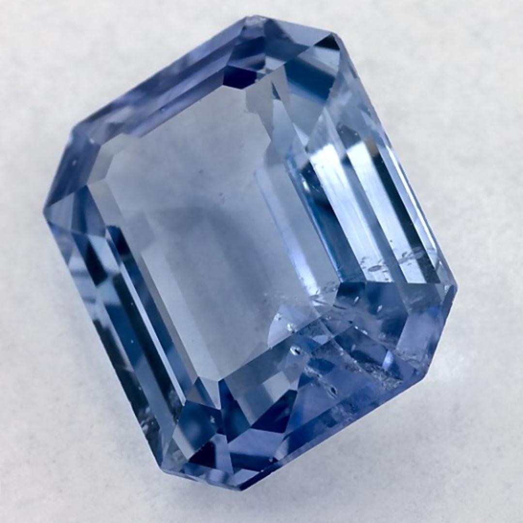 4.38 Ct Blue Sapphire Octagon Cut Loose Gemstone In New Condition For Sale In Fort Lee, NJ