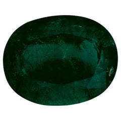 4.38 Carat Emerald Oval Loose Gemstone