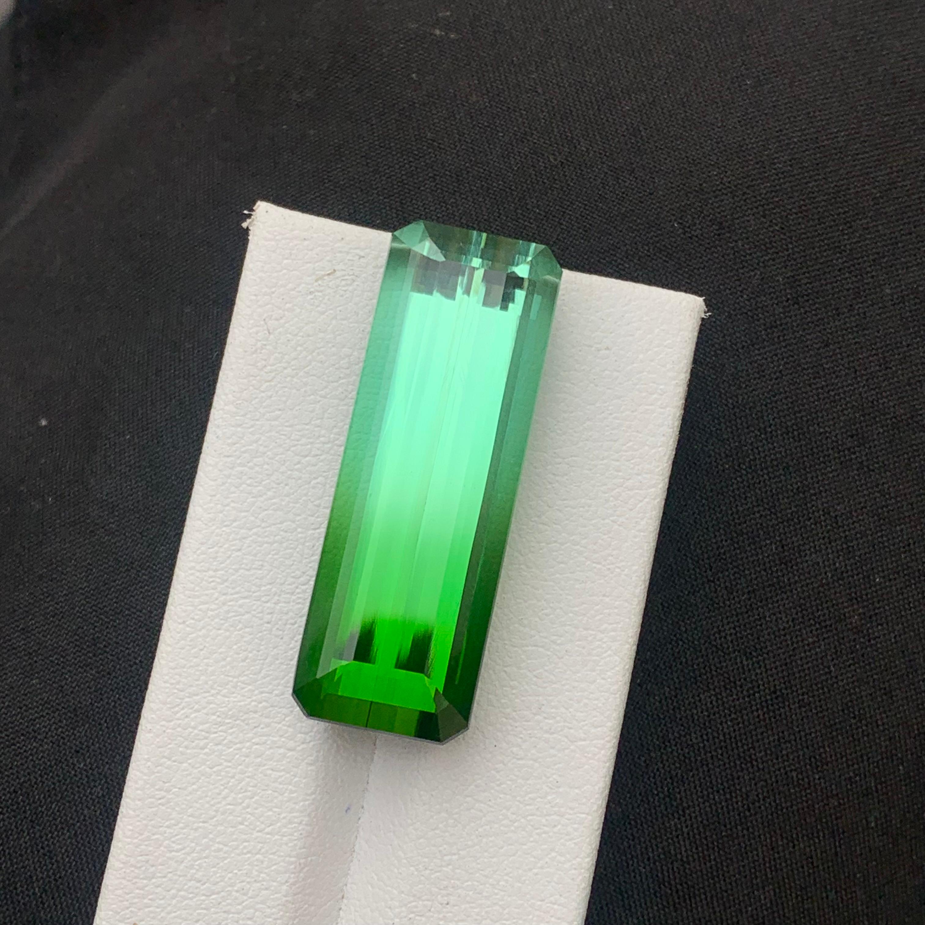 43.87 Carat Natural Bi Color Tourmaline Bluish Seafoam Green from Afghanistan In New Condition For Sale In Peshawar, PK