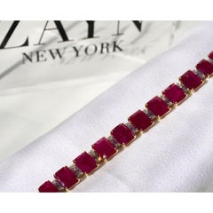 43.89 Carat Mozambique Ruby EC Bracelet