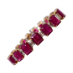43.89 Carat Mozambique Ruby EC Bracelet