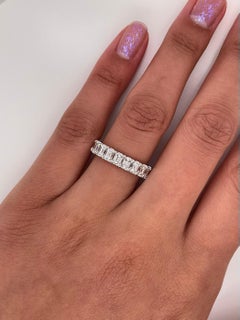 4.38 Total Carat Shared Prong Diamond Eternity Band in Platinum