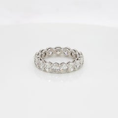 4.38 Total Carat Shared Prong Diamond Eternity Band in Platinum