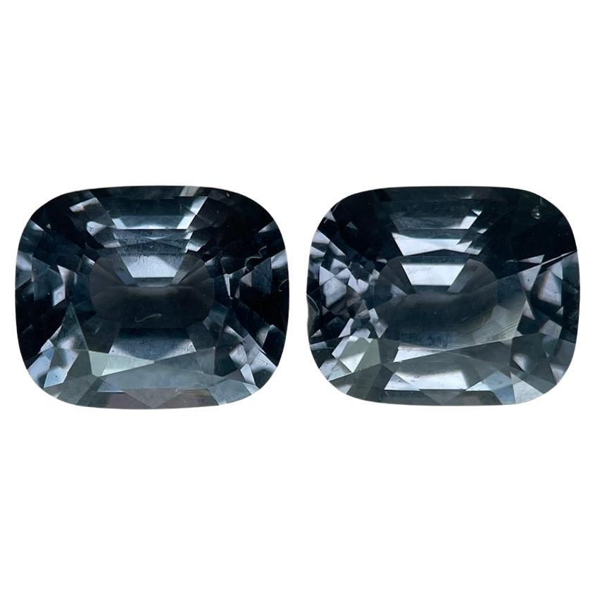 4.38Ct Grey spinel pair, top quality, precision cut spinels
