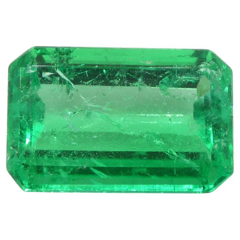 Esmeralda verde octogonal/esmeralda de 4,39 ct certificada por el GIA Colombia