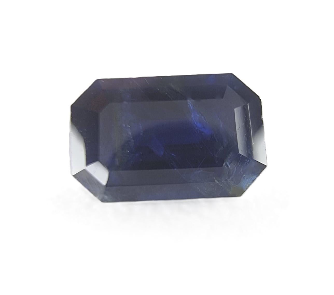 4.39ct Rectangular Cut Natural Dark Blue Sapphire with distinctive qualities make it an ideal choice for your next jewelry project:
The rectangular cut is a classic and versatile choice, highlighting the sapphire's natural qualities and allowing it