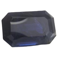 4.39ct Rectangular Cut Natural Dark Blue Sapphire Gemstone
