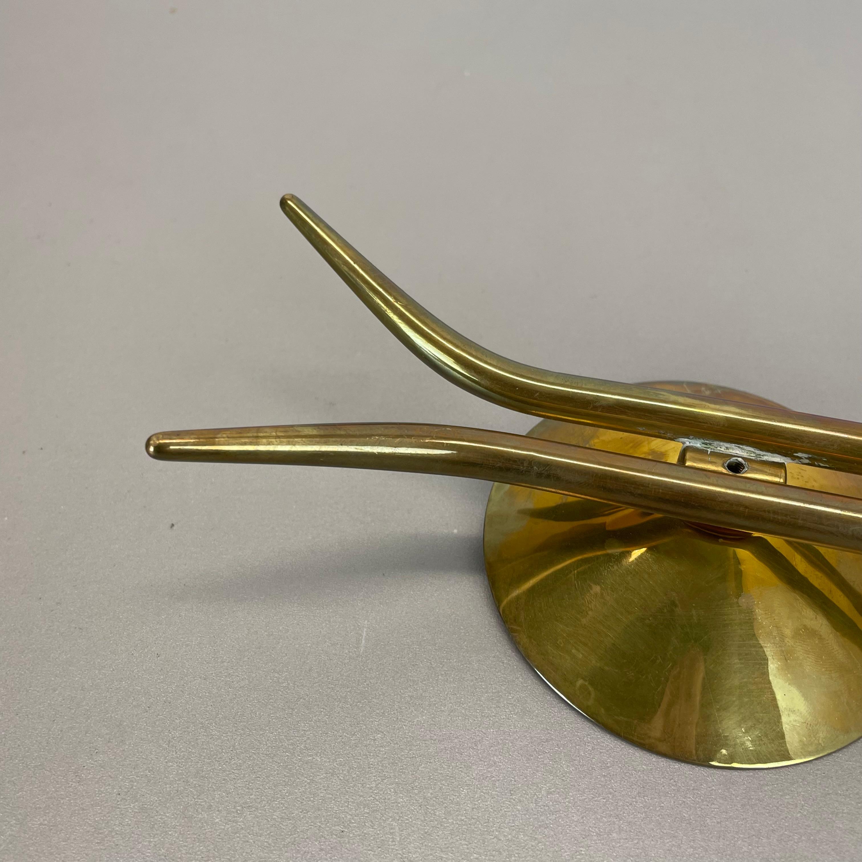43cm Modernistischer Auböck Stil Brutalistischer Kerzenständer aus Messing, Österreich 1950er Jahre im Angebot 13