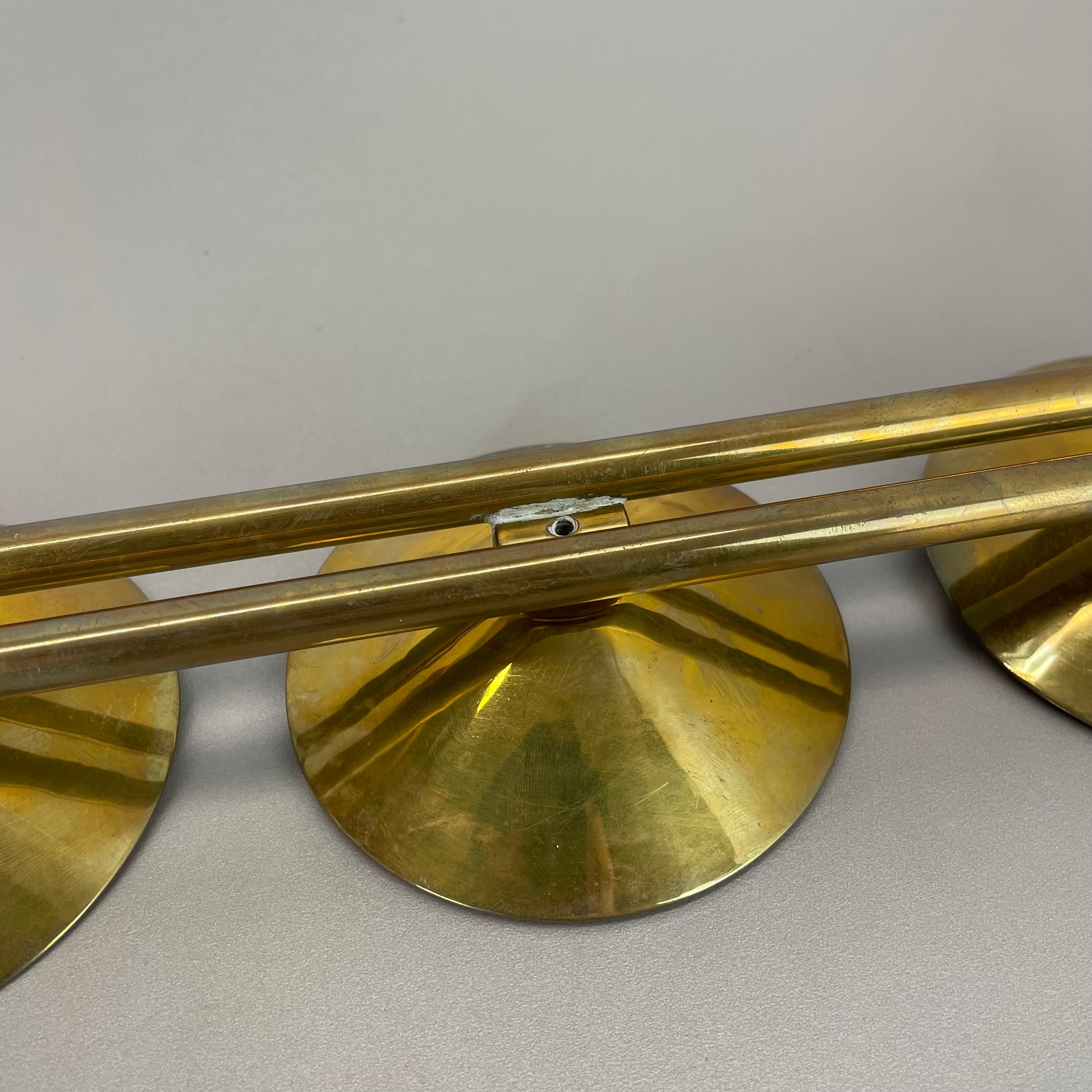 43cm Modernistischer Auböck Stil Brutalistischer Kerzenständer aus Messing, Österreich 1950er Jahre im Angebot 14