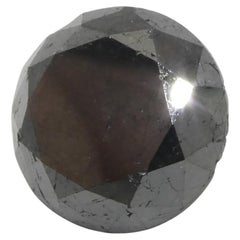 4.3ct Round Brilliant Cut Black Diamond 