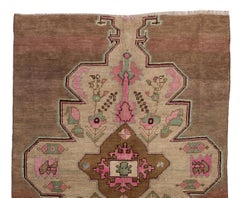 One-of-a-Kind Vintage Handmade Turkish Runner Rug for Hallway Decor