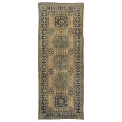 Handgefertigter Flur-Läufer, 4.3x11.3 Fuß, Türkisch, um 1960