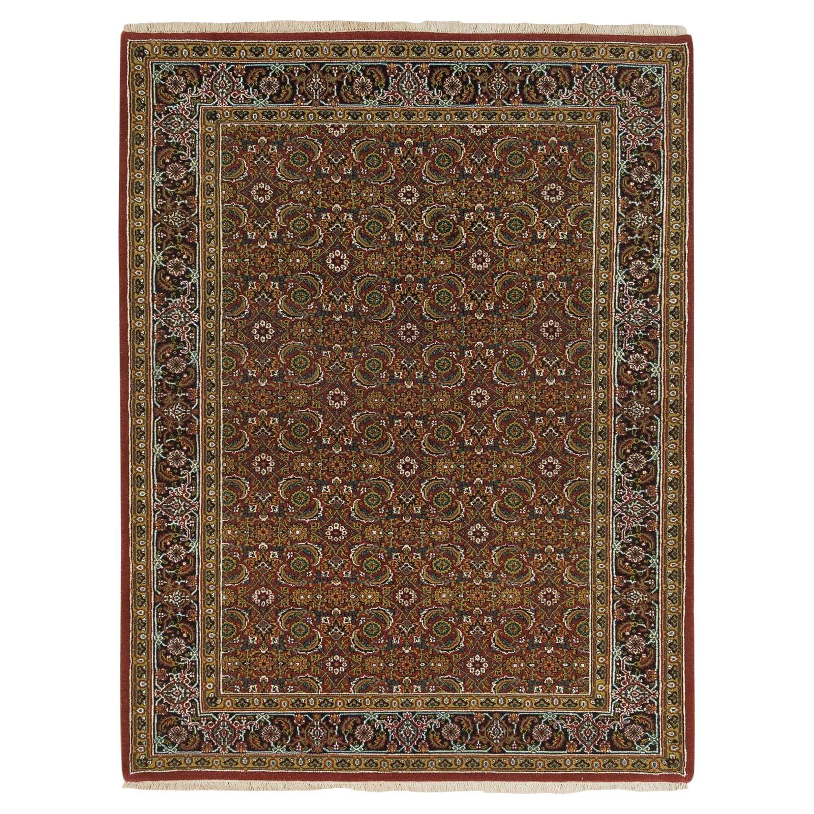 Tappeto rosso Herrita Design, annodato a mano, 250 KPSI Lana/Seta