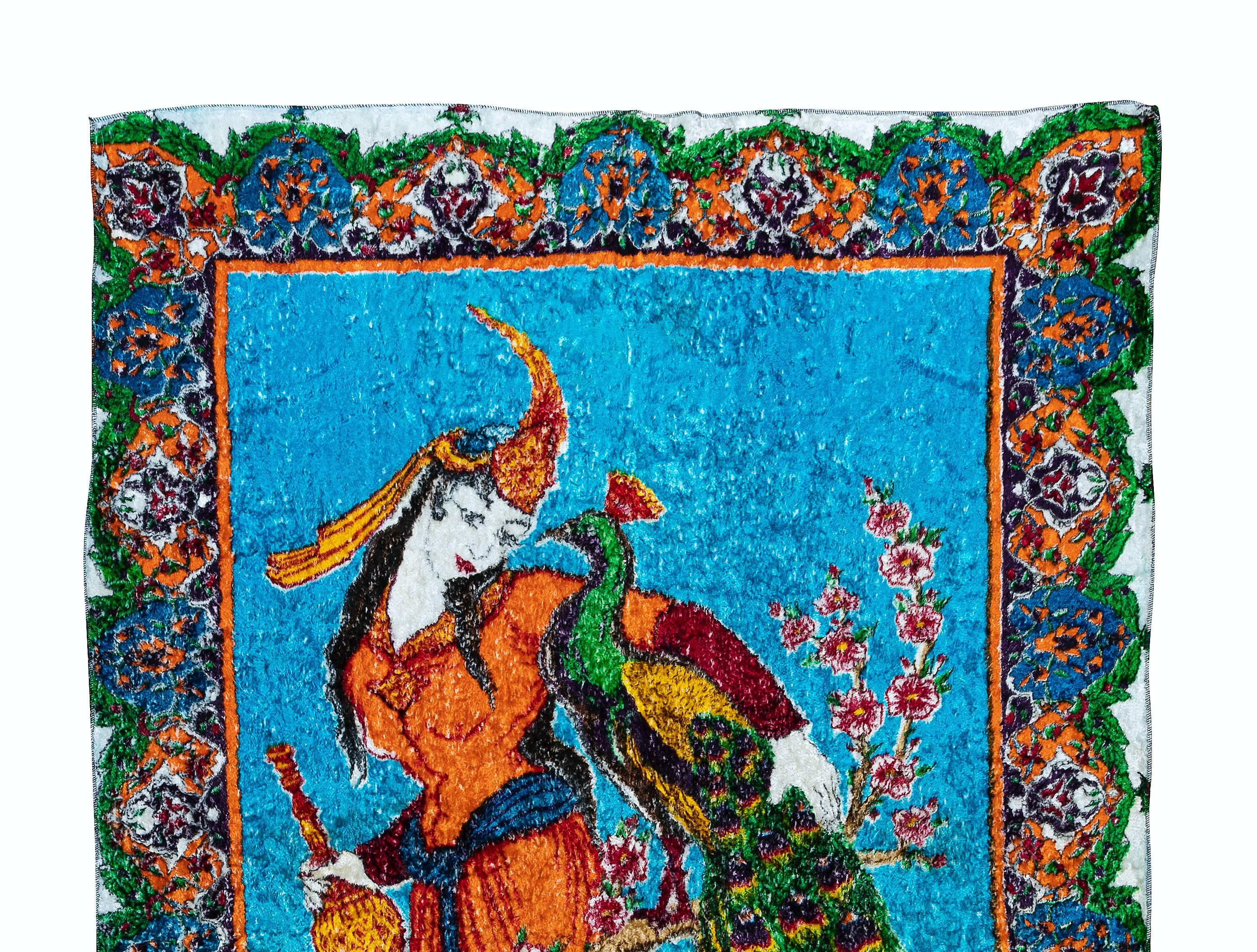 A vintage velvet wall hanging or bed cover from Uzbekistan, circa 1970. This wall hanging is in good condition, sturdy and clean as a brand new wall hanging. It can be used as a wall-hanging, bed cover, sofa spread, table cover etc.