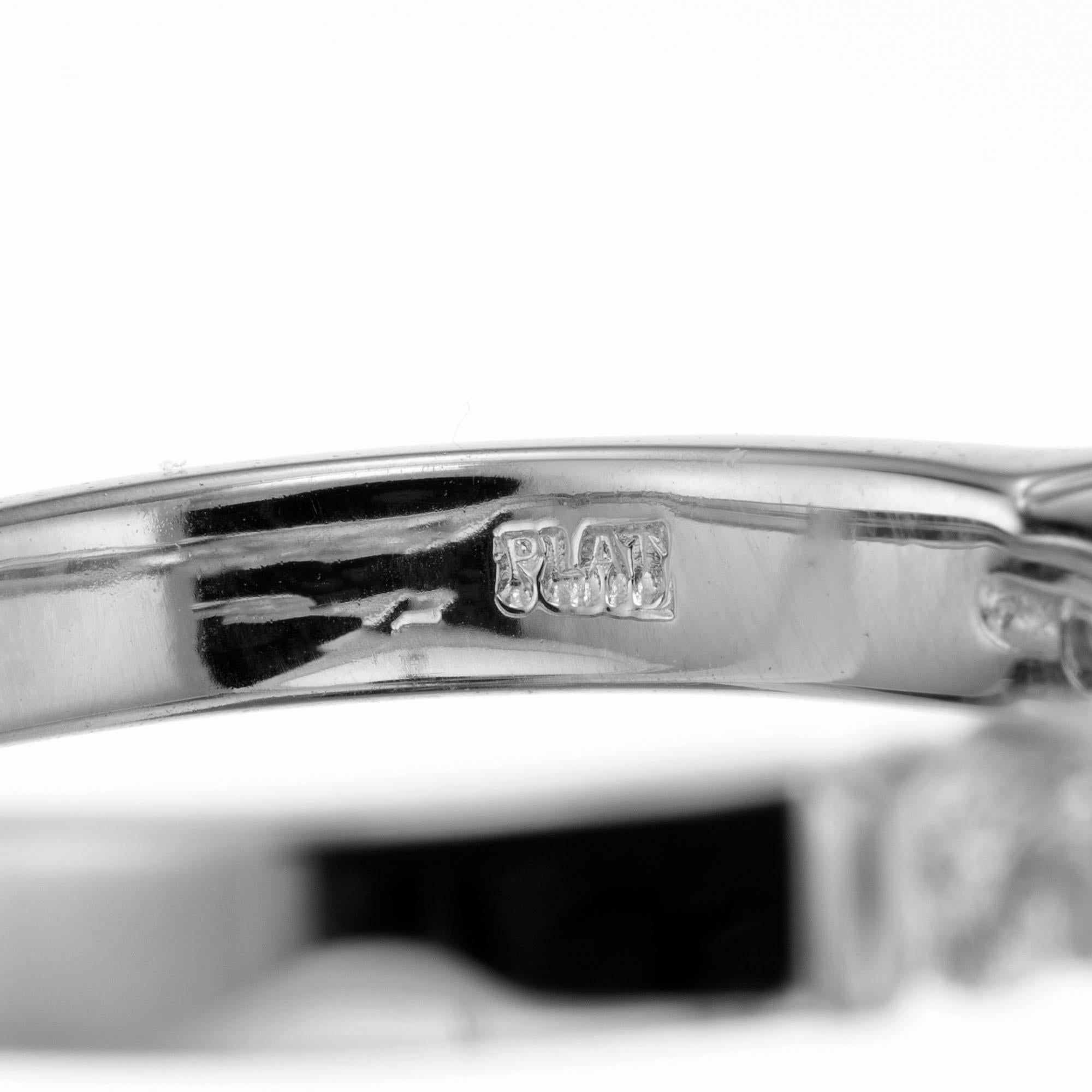 Women's .44 Carat Baguette Round Diamond Platinum Wedding Band Ring  For Sale