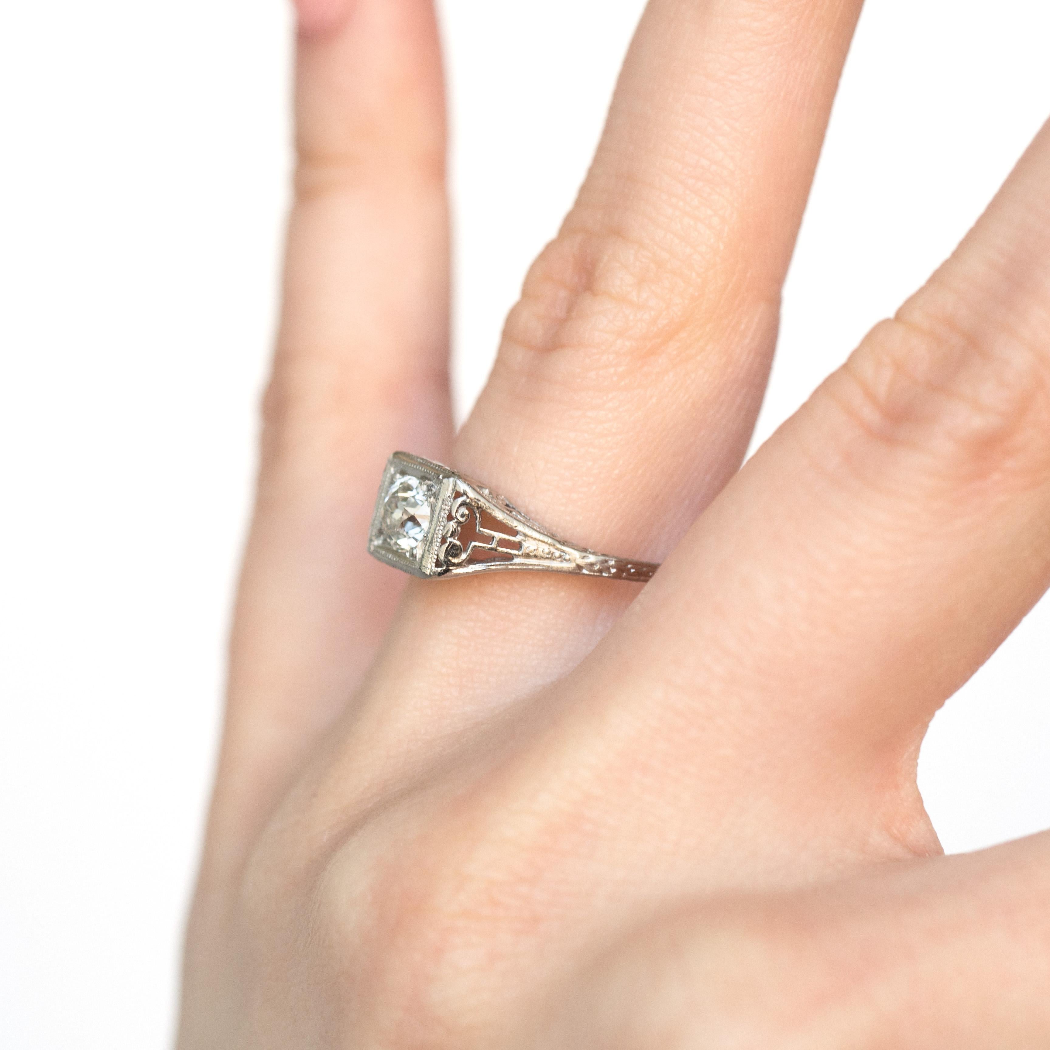 .44 Carat Diamond Platinum Engagement Ring In Good Condition For Sale In Atlanta, GA