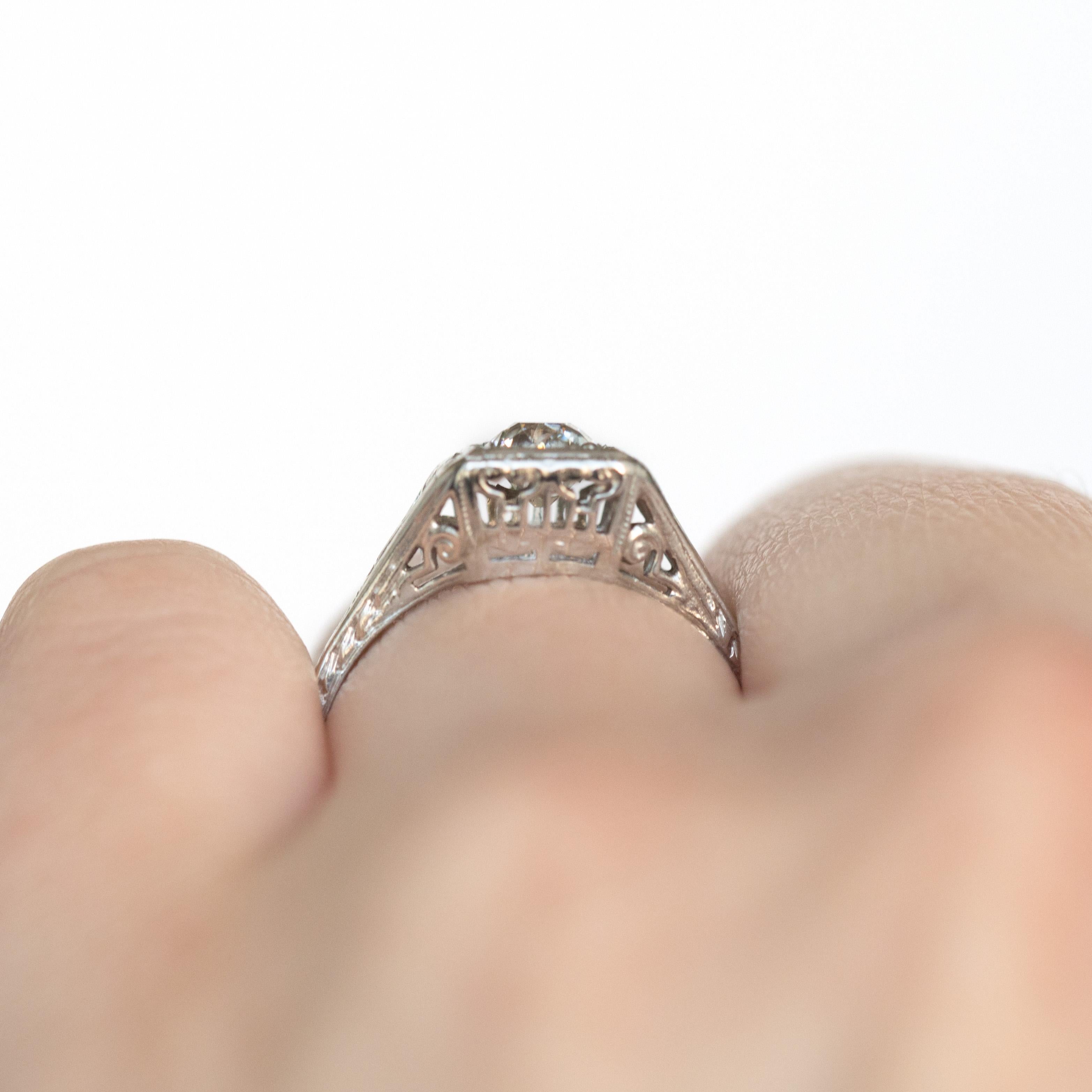 Women's or Men's .44 Carat Diamond Platinum Engagement Ring For Sale
