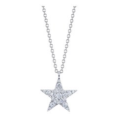.44 Carat Diamond "Star" 18 Karat White Gold Pendant