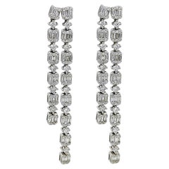 4.4 Carat Diamond White Gold Earrings