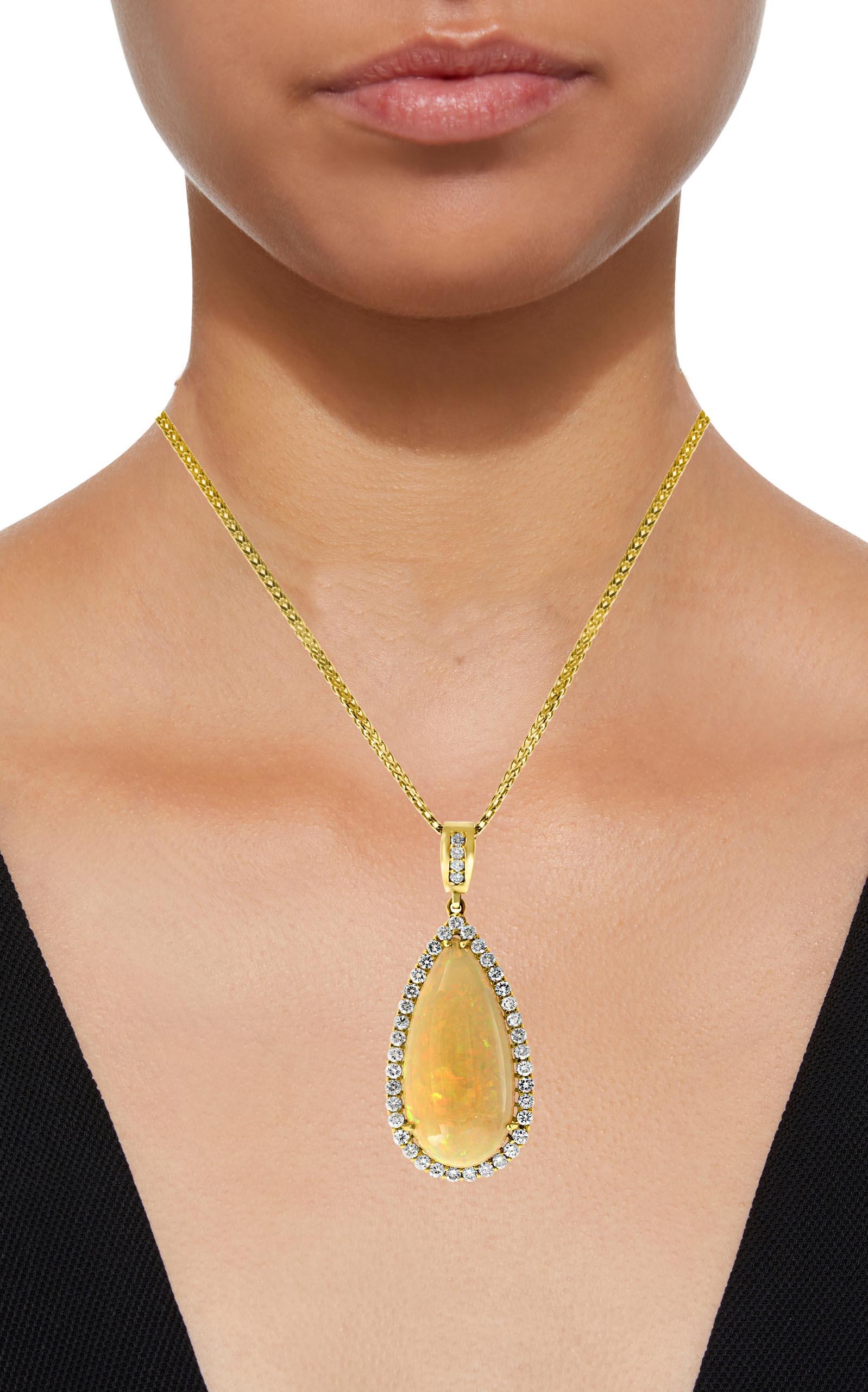 ethiopian opal pendant