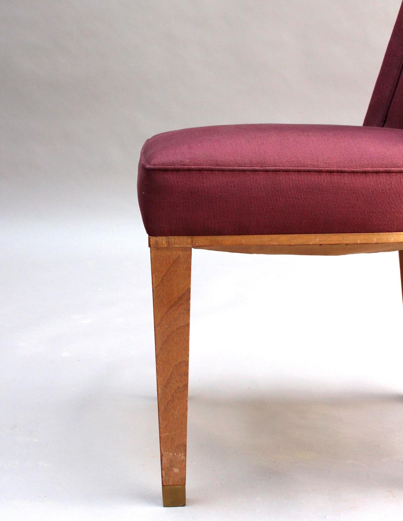 32 Fine French 1950s Mahogany Dining Chairs by Jacques Adnet 8