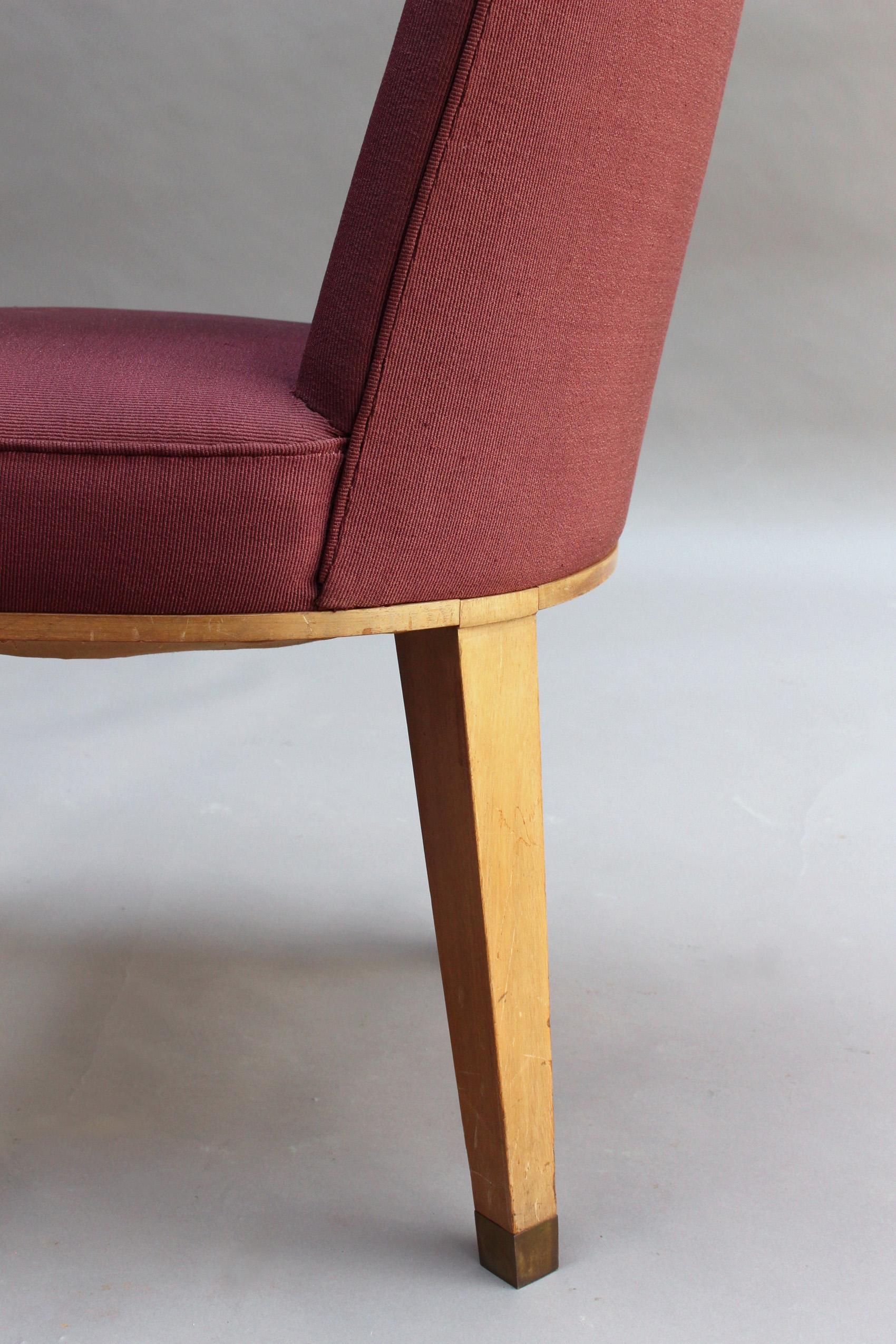 32 Fine French 1950s Mahogany Dining Chairs by Jacques Adnet 9