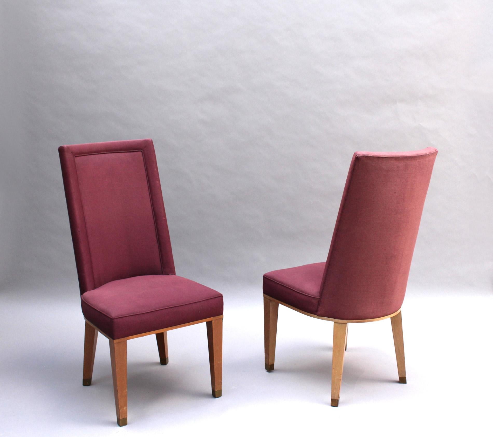 Mid-20th Century 32 Fine French 1950s Mahogany Dining Chairs by Jacques Adnet