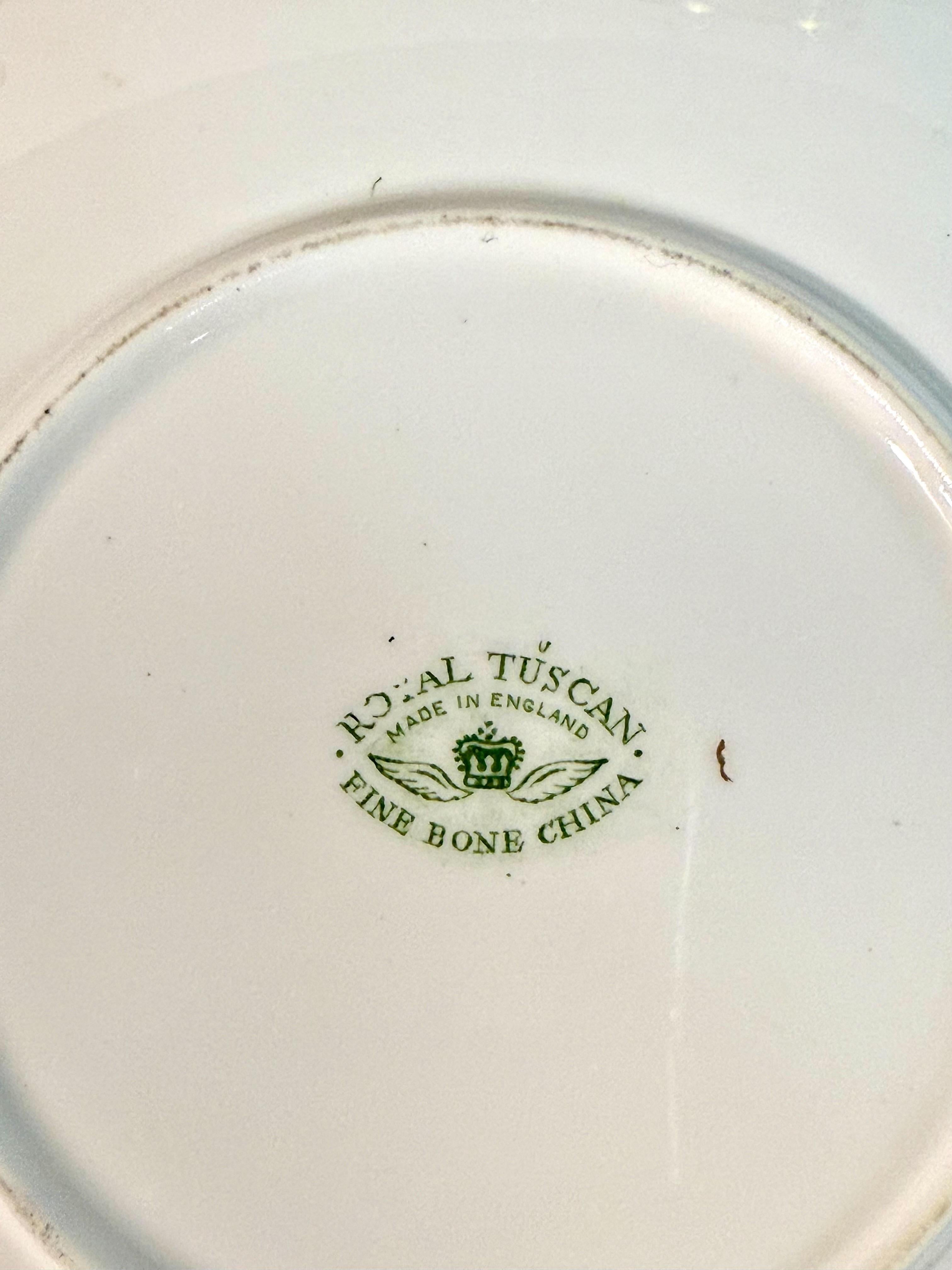 44-Piece Royal Tuscan Gold and White Bone China Coffee & Tea Service For Sale 11