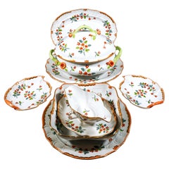 44 Pieces Windsor Flowers ' Livia ' Dinner Set For 12 Persons, Herend Hungary