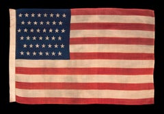 44 Star Antique American Flag on Press-Dyed Wool, Horstmann Company, 1890-1896