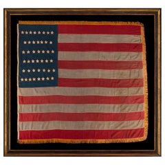 44 Star Antique American Flag with a Tall and Narrow Canton