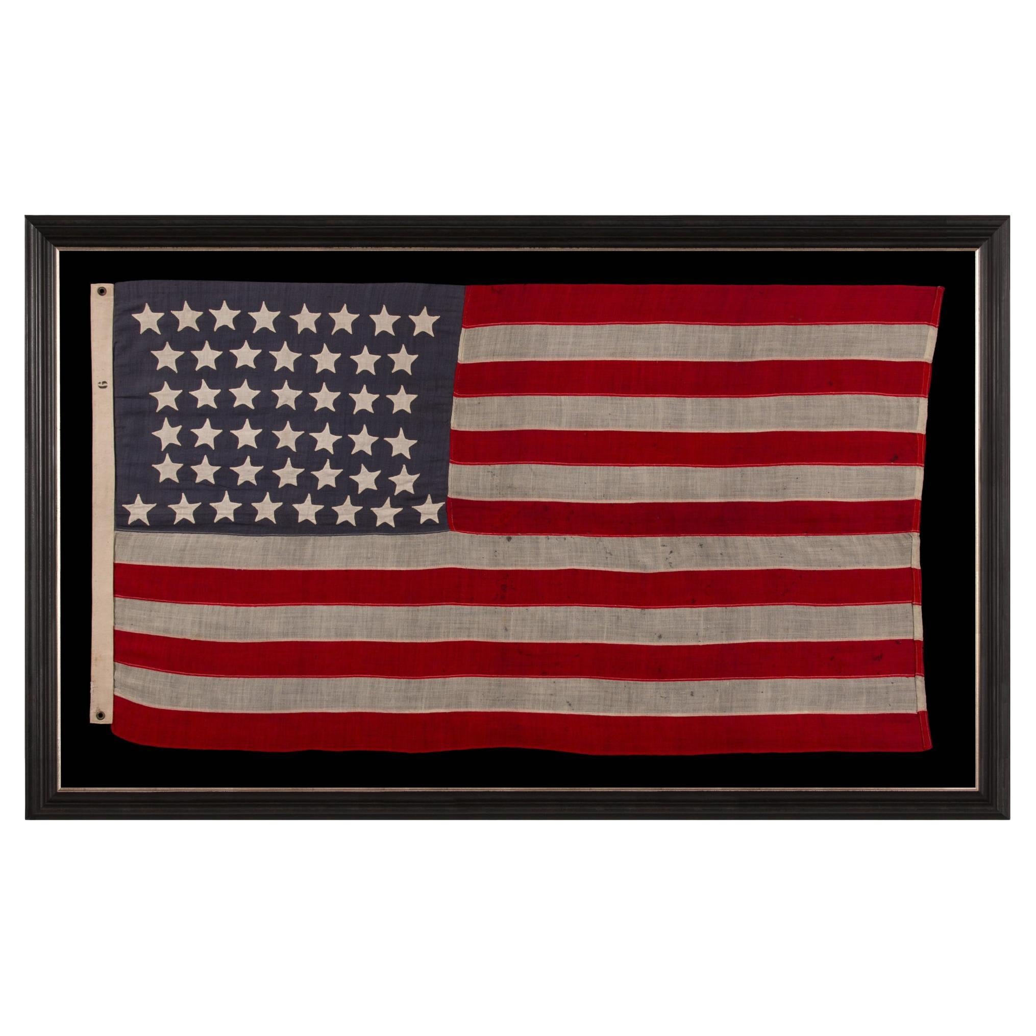 44 Star Antique American Flag, Wyoming Statehood, ca 1890-1896