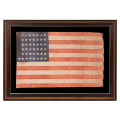 44 Star Antique American Parade Flag, Wyoming Statehood, ca 1890-1896