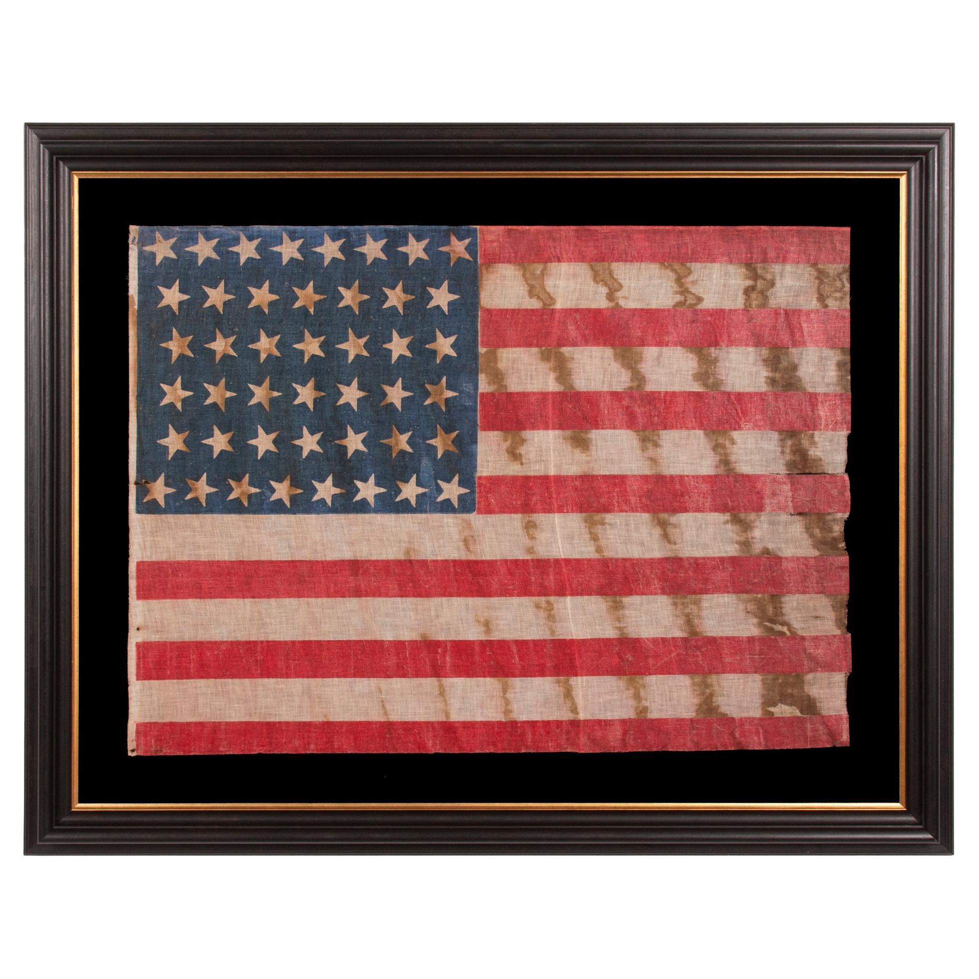 44 Star Antiques American Flag, Wyoming Statehood, ca 1890-1896