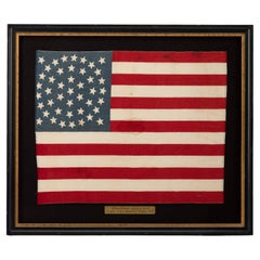 44-Star Printed American Flag, Unique Triple Medallion Pattern, 1890