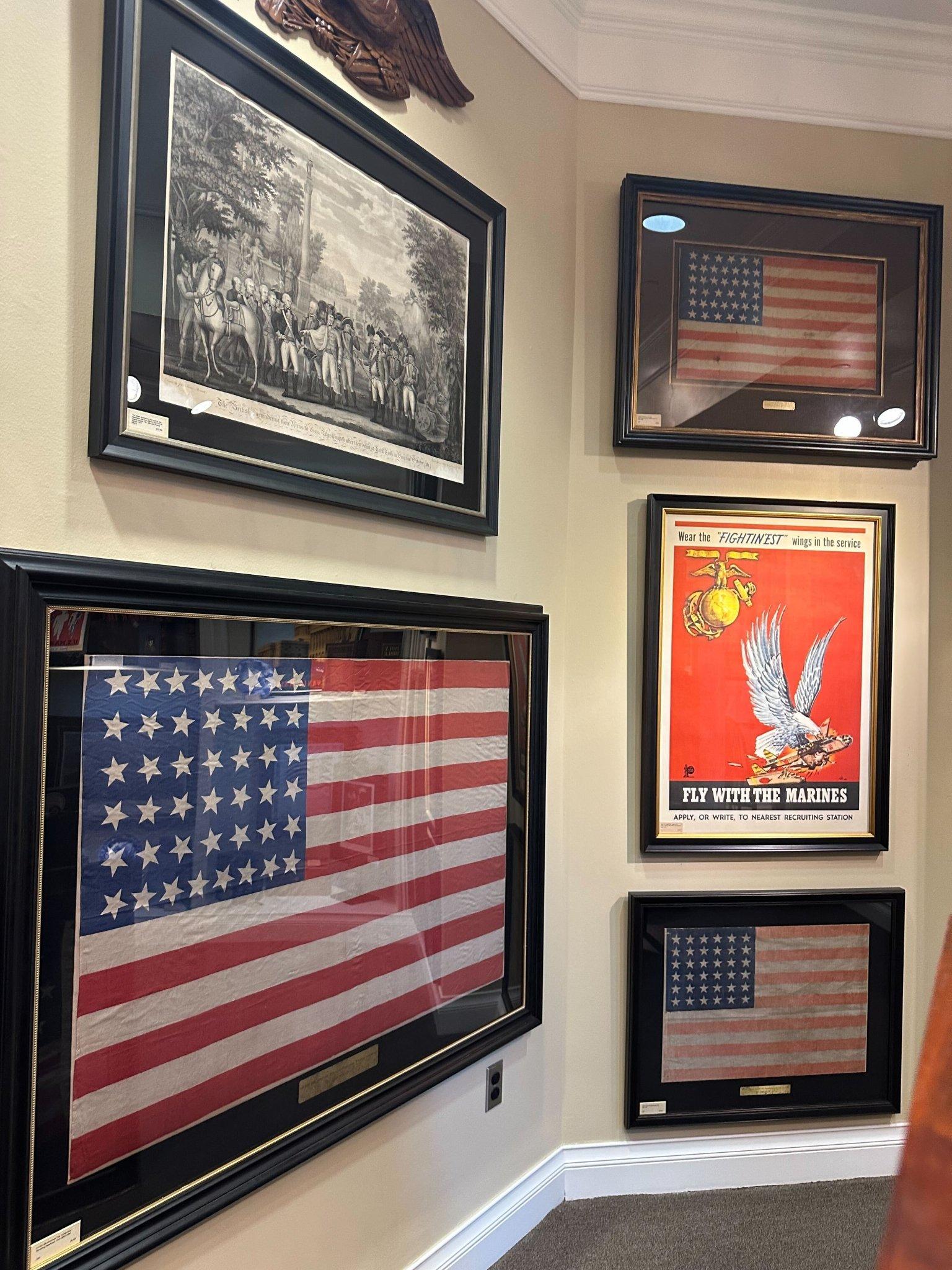 Drapeau américain à 44 étoiles en soie, célébrant la création de l'État du Wyoming, vers 1890-1896 en vente 4