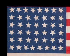 44 Star Silk Antique American Flag, Wyoming Statehood, ca 1890-1896