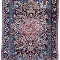 4'4" x 6' Antique Turkish Persian Mashad Hand-Knotted Wool Area Rug – Traditiona