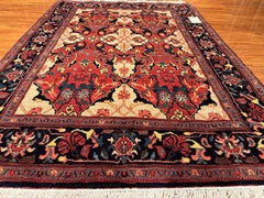 4'4" x 6' Classic Bijar Hand-Knotted Wool Rug – Handmade Turkish Traditional