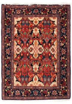 4'4" x 6' Classic Bijar Hand-Knotted Wool Rug – Handmade Turkish Traditional