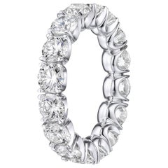 4,40 Karat Brillant Rund Diamant Hochzeit Eternity Band Set in 14K Weißgold