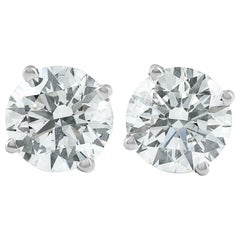 4 Carat Certified Diamond Studs 100% Natural Earth Mined Excellent Cut