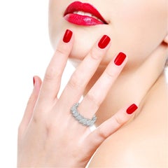4.40 Carat Marquise Diamond 18 Karat Gold Eternity Ring