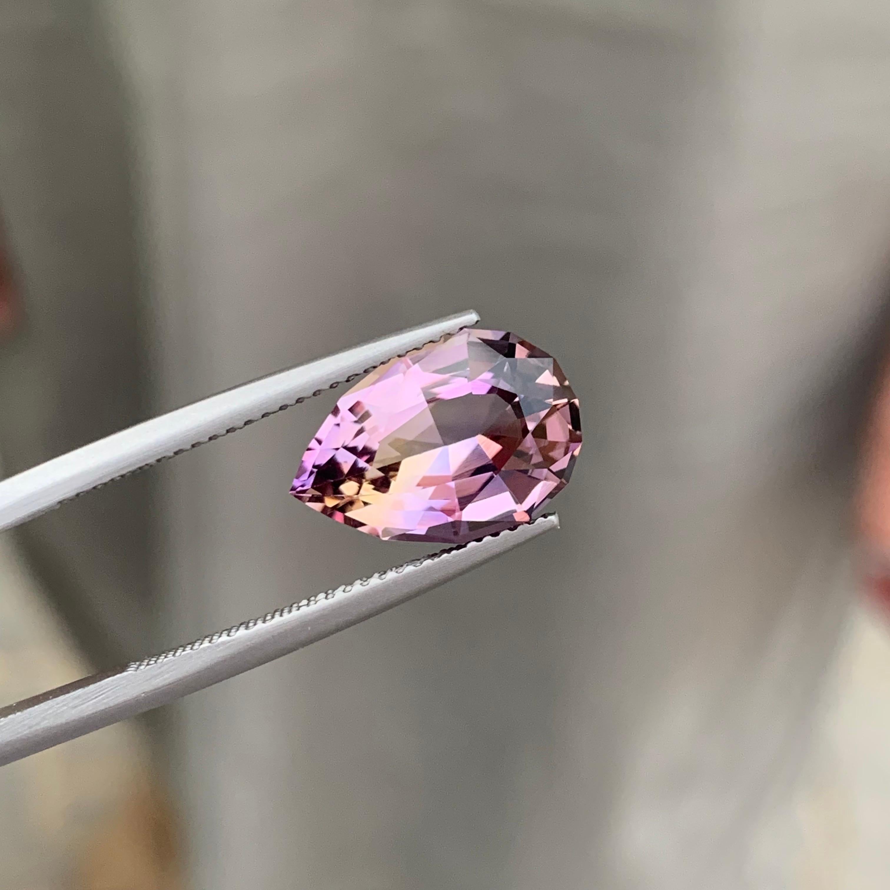 Gema suelta de ametrina natural de 4,40 quilates en forma de pera Corte pera en venta