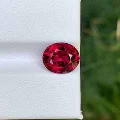 4.40 Carat Natural Loose Bright Red Garnet Stone Oval Cut Tanzanian Gemstone