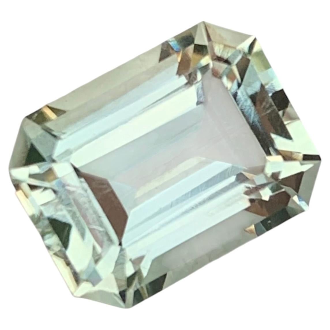 4.40 Carat Natural Loose Green Amethyst Emerald Shape Gemstone