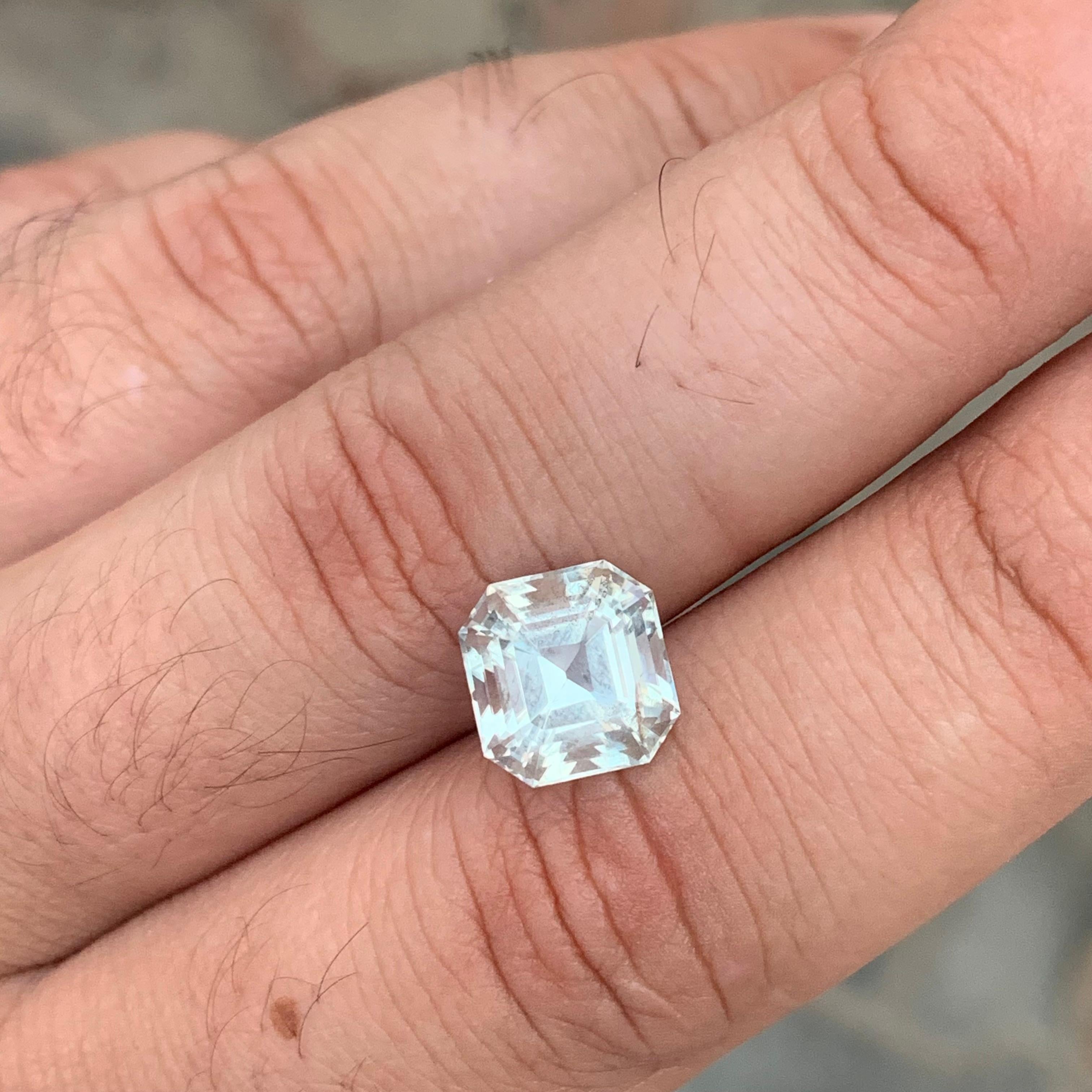 4.40 Carat Natural Loose Green Amethyst / Prasiolite Asscher Cut Gemstone in vendita 4