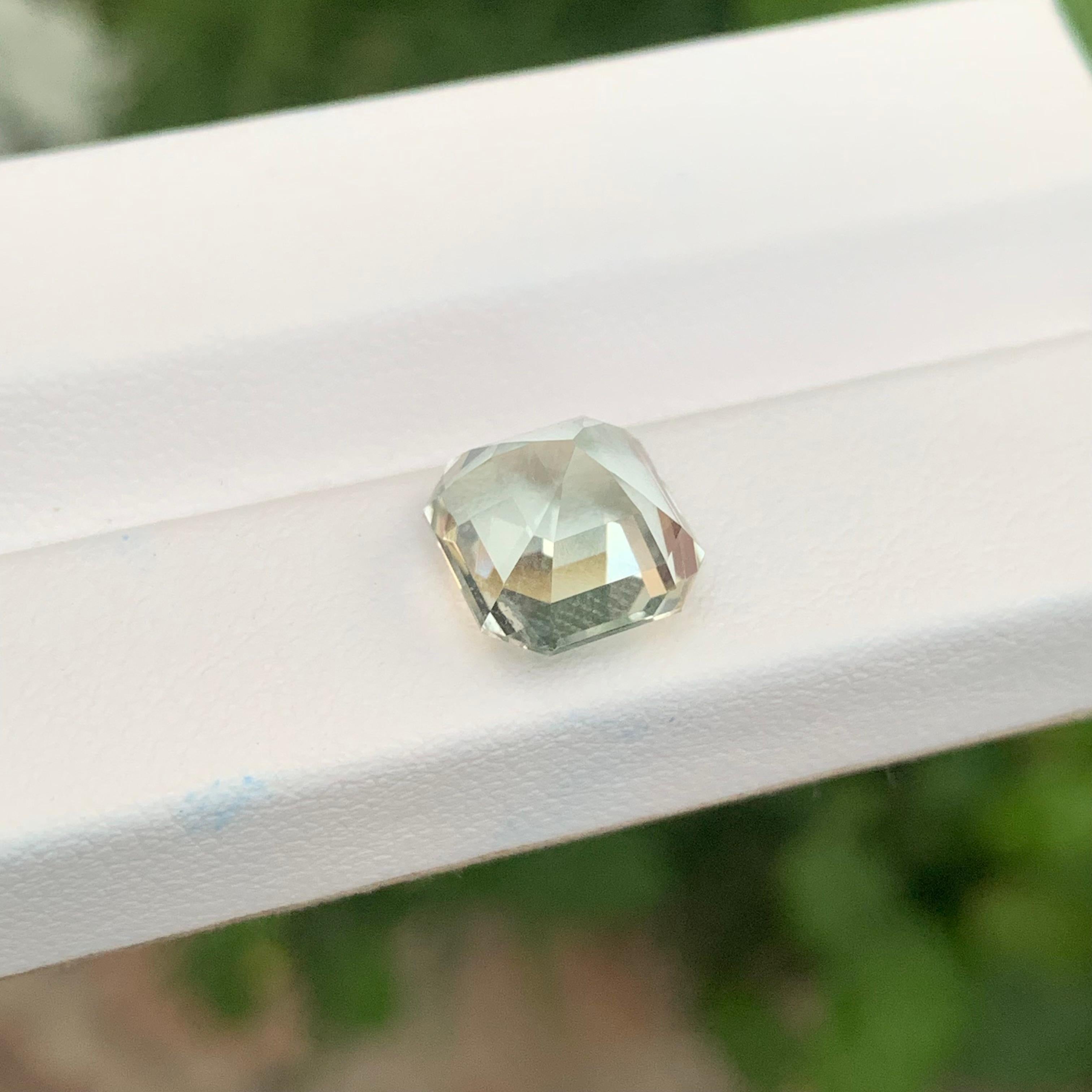 4.40 Carat Natural Loose Green Amethyst / Prasiolite Asscher Cut Gemstone in vendita 3