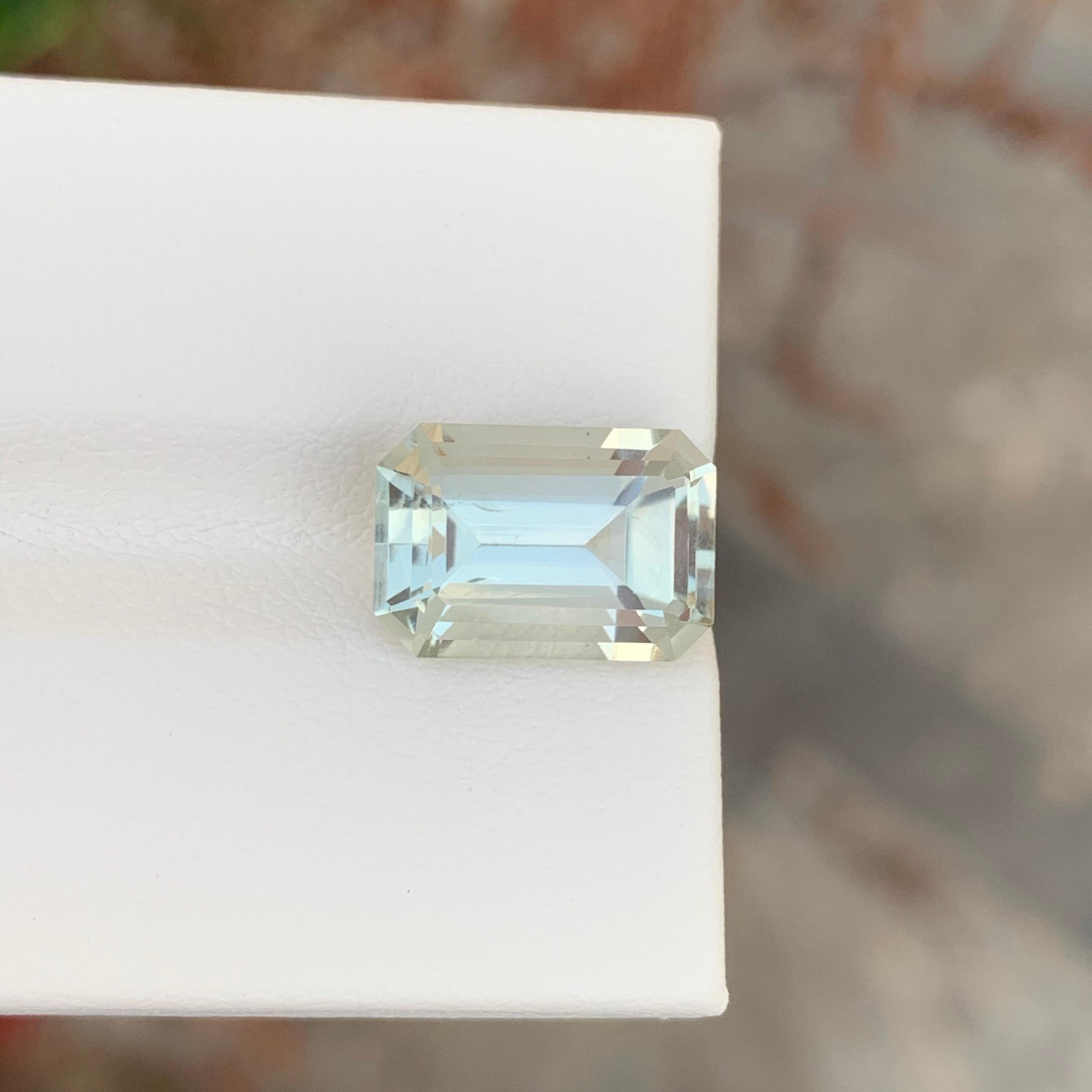 4,40 Karat natürlicher loser grüner Amethyst / Prasiolith  Smaragd Form Edelstein im Angebot 1