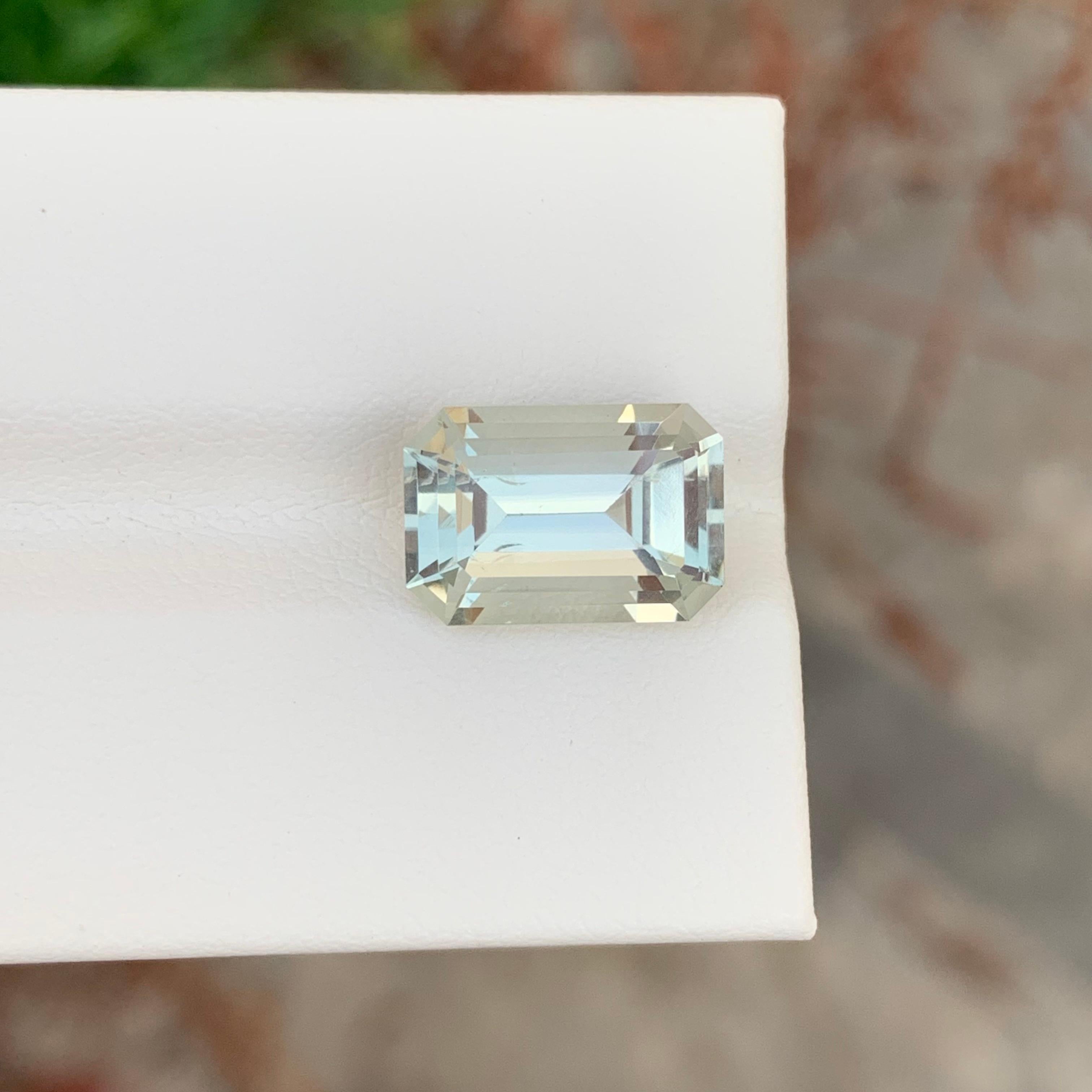 4,40 Karat natürlicher loser grüner Amethyst / Prasiolith  Smaragd Form Edelstein im Angebot 2